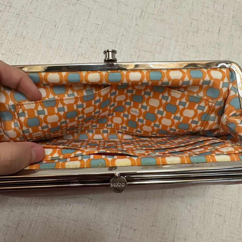 HOBO Blush Pink Wristlet with Metallic Trim - Picture 7 of 13